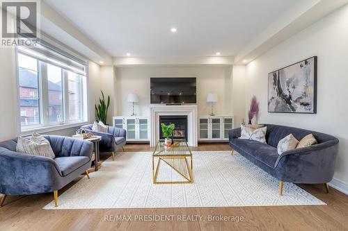 42 Frost Street, Brampton (Credit Valley), ON - Indoor Photo Showing Living Room With Fireplace