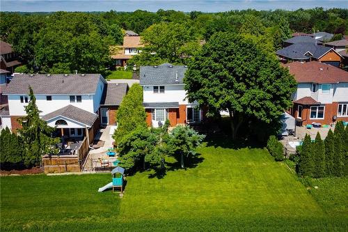 Arial view of back yard - 251 Alderlea Avenue, Hamilton, ON 