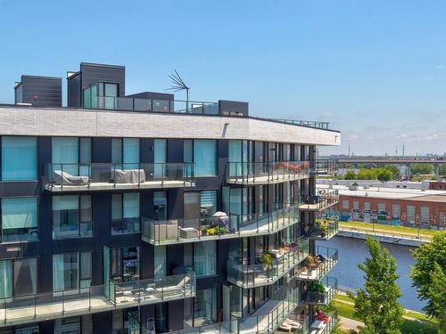 Vue sur l'eau - 803-1552 Rue Des Bassins, Montréal (Le Sud-Ouest), QC - Outdoor With Balcony