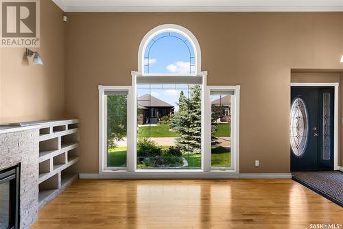 47 Emerald Creek Drive, White City, SK - Indoor Photo Showing Other Room With Fireplace