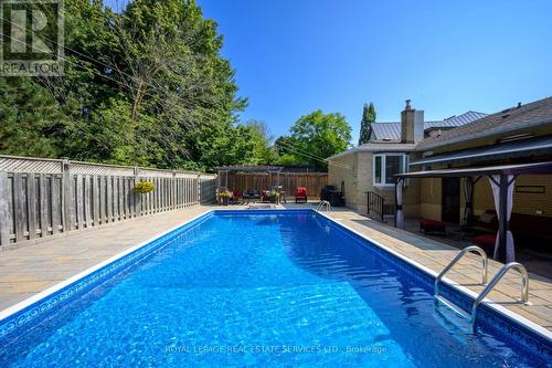 1381 Constance Drive, Oakville, ON - Outdoor With In Ground Pool With Deck Patio Veranda With Backyard