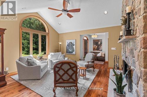 1514 Longwoods Road, Southwest Middlesex (Wardsville), ON - Indoor Photo Showing Living Room With Fireplace