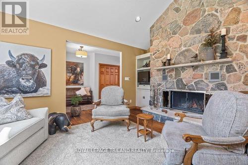 1514 Longwoods Road, Southwest Middlesex (Wardsville), ON - Indoor Photo Showing Living Room With Fireplace