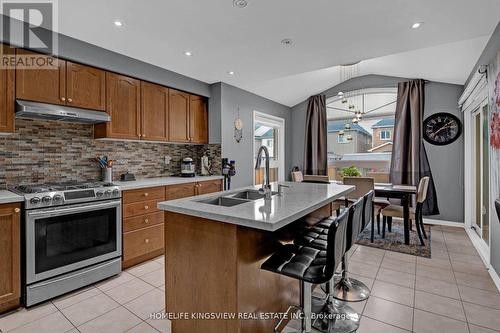 56 Carter Street, Bradford West Gwillimbury, ON - Indoor Photo Showing Kitchen With Double Sink With Upgraded Kitchen