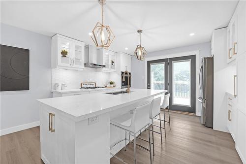 851 Garth Street, Hamilton, ON - Indoor Photo Showing Kitchen With Double Sink With Upgraded Kitchen