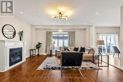 86 Galea Drive, Ajax, ON - Indoor Photo Showing Living Room With Fireplace