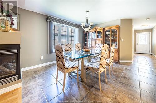 1647 Luxury, Windsor, ON - Indoor Photo Showing Dining Room With Fireplace