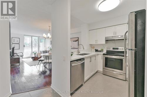 207 - 1 Emerald Lane, Vaughan, ON - Indoor Photo Showing Kitchen With Stainless Steel Kitchen With Double Sink