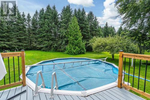 4887 7 Sunnidale Conc, Clearview, ON - Outdoor With Above Ground Pool With Deck Patio Veranda With Backyard