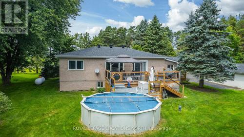 4887 7 Sunnidale Conc, Clearview, ON - Outdoor With Above Ground Pool With Deck Patio Veranda With Backyard