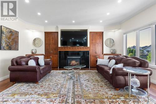 743 Bellmont Court, Saskatoon, SK - Indoor Photo Showing Living Room With Fireplace