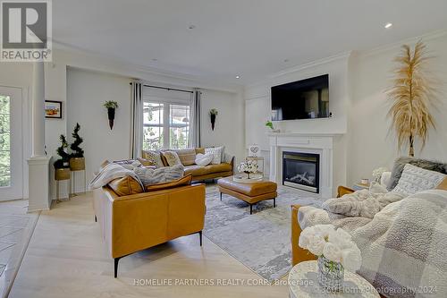 9 Lacona Crescent, Richmond Hill, ON - Indoor Photo Showing Living Room With Fireplace