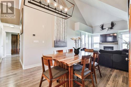 302 - 4 Anchorage Crescent, Collingwood, ON - Indoor Photo Showing Dining Room With Fireplace