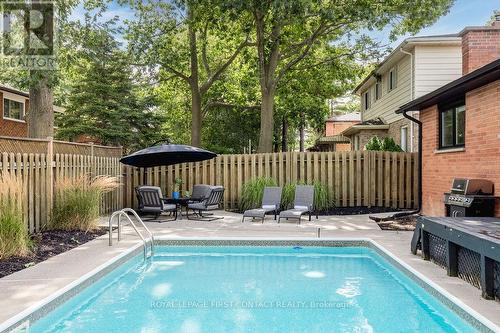 279 Anne Street N, Barrie, ON - Outdoor With In Ground Pool With Deck Patio Veranda With Backyard