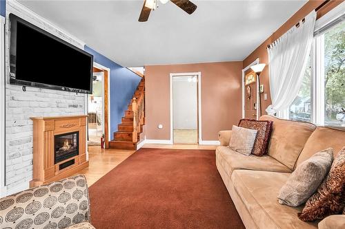 296 Julian Avenue, Hamilton, ON - Indoor Photo Showing Living Room With Fireplace