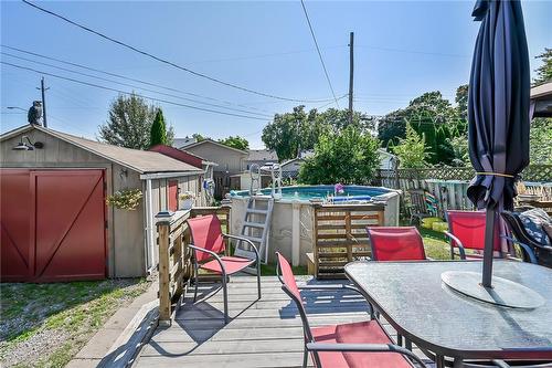 296 Julian Avenue, Hamilton, ON - Outdoor With Above Ground Pool With Deck Patio Veranda