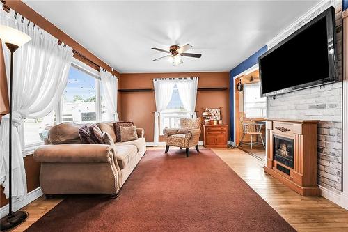 296 Julian Avenue, Hamilton, ON - Indoor Photo Showing Living Room With Fireplace