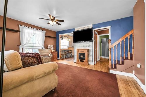 296 Julian Avenue, Hamilton, ON - Indoor Photo Showing Living Room With Fireplace