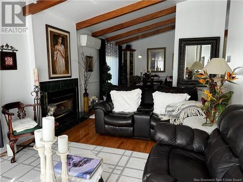 35 Guerrette Street, Edmundston, NB - Indoor Photo Showing Living Room With Fireplace