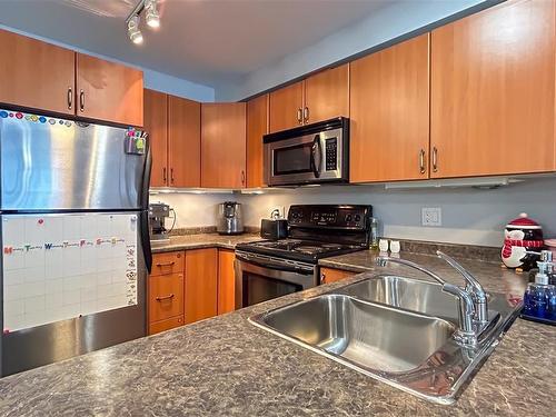 206-663 Goldstream Ave, Langford, BC - Indoor Photo Showing Kitchen With Double Sink