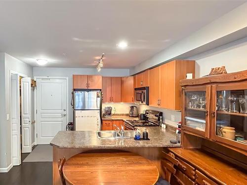 206-663 Goldstream Ave, Langford, BC - Indoor Photo Showing Kitchen With Double Sink