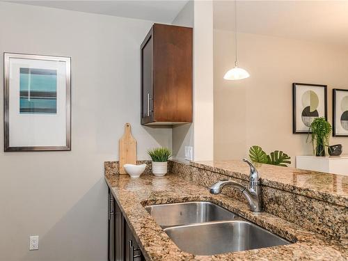 206-1510 Hillside Ave, Victoria, BC - Indoor Photo Showing Kitchen With Double Sink