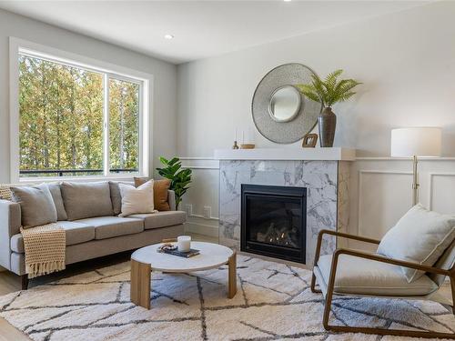 1536 Marble Pl, Langford, BC - Indoor Photo Showing Living Room With Fireplace