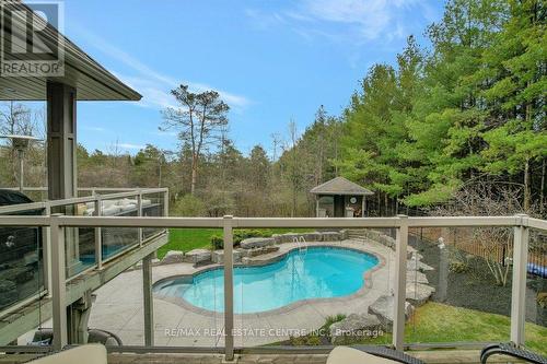 209 Hume Road, Puslinch, ON - Outdoor With In Ground Pool With Balcony