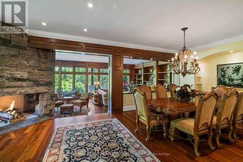 65 Joseph Street, Markham, ON - Indoor Photo Showing Dining Room With Fireplace