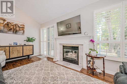 2099 Chrisdon Road, Burlington (Headon), ON - Indoor Photo Showing Living Room With Fireplace