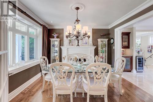 1522 Glenhill Crescent, Mississauga, ON - Indoor Photo Showing Dining Room With Fireplace