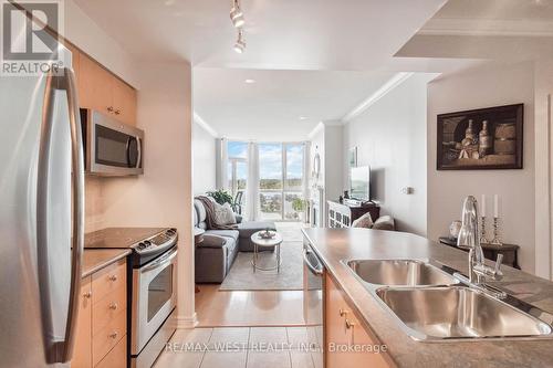 905 - 50 Old Mill Road, Oakville (Old Oakville), ON - Indoor Photo Showing Kitchen With Stainless Steel Kitchen With Double Sink