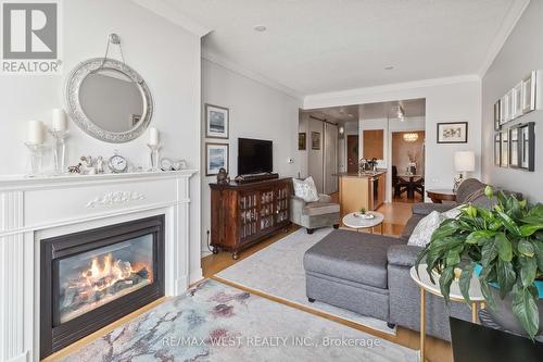 905 - 50 Old Mill Road, Oakville, ON - Indoor Photo Showing Living Room With Fireplace