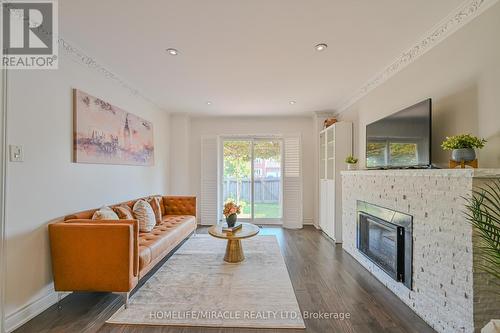 19 Cabinet Crescent, Vaughan, ON - Indoor Photo Showing Living Room With Fireplace