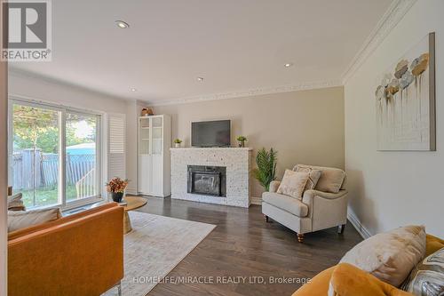 19 Cabinet Crescent, Vaughan, ON - Indoor Photo Showing Living Room With Fireplace