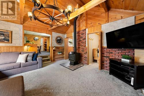 53B Forest Access Road, Parry Sound Remote Area, ON - Indoor Photo Showing Living Room With Fireplace