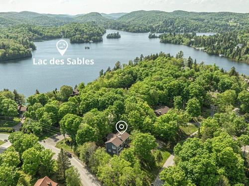 Aerial photo - 55 Ch. De Normandie, Sainte-Agathe-Des-Monts, QC - Outdoor With Body Of Water With View