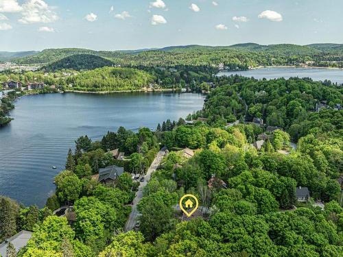 Aerial photo - 55 Ch. De Normandie, Sainte-Agathe-Des-Monts, QC - Outdoor With Body Of Water With View