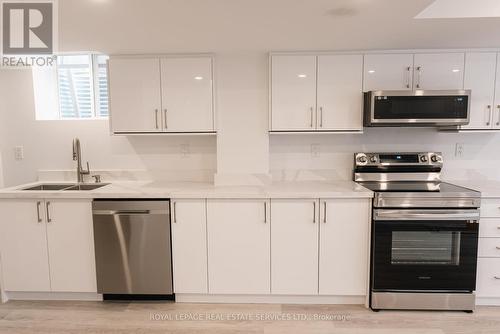 Bsmt - 74 Faust Ridge, Vaughan, ON - Indoor Photo Showing Kitchen With Stainless Steel Kitchen With Double Sink