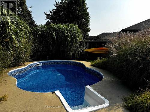 NEW POOL LINER - 555 Wellington Street, St. Thomas, ON - Outdoor With In Ground Pool With Backyard