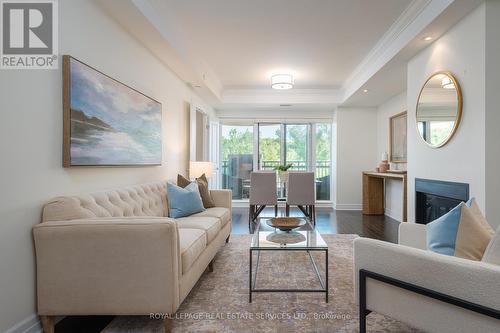 204 - 30 Old Mill Road, Toronto (Kingsway South), ON - Indoor Photo Showing Living Room With Fireplace