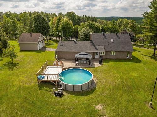 Vue d'ensemble - 6245 Route 143, Waterville, QC - Outdoor With Above Ground Pool With Backyard