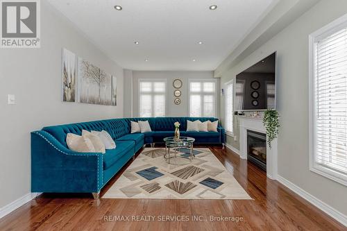 475 Van Kirk Drive, Brampton, ON - Indoor Photo Showing Living Room With Fireplace