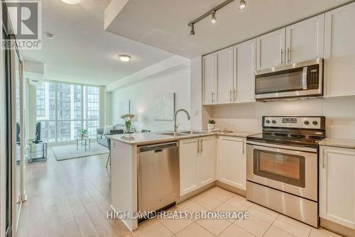 1003 - 3985 Grand Park Drive, Mississauga, ON - Indoor Photo Showing Kitchen With Double Sink