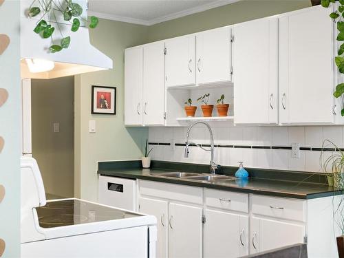 406-1039 Linden Ave, Victoria, BC - Indoor Photo Showing Kitchen With Double Sink