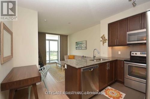 1110 - 3975 Grand Park Drive E, Mississauga, ON - Indoor Photo Showing Kitchen With Stainless Steel Kitchen With Double Sink