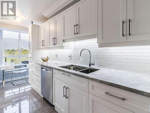 508 - 2285 Lakeshore Boulevard W, Toronto (Mimico), ON - Indoor Photo Showing Kitchen With Double Sink With Upgraded Kitchen