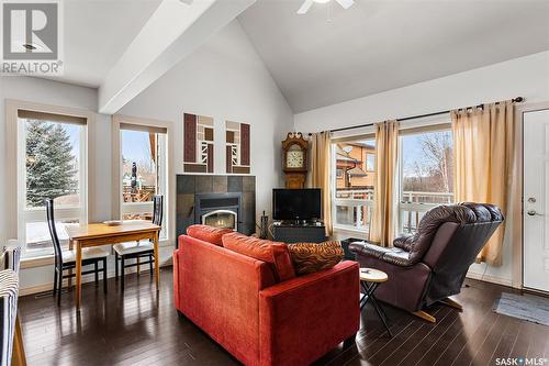 317 Cumming Avenue, Manitou Beach, SK - Indoor Photo Showing Living Room With Fireplace