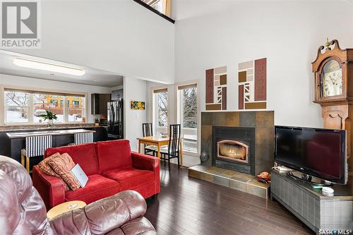 317 Cumming Avenue, Manitou Beach, SK - Indoor Photo Showing Living Room With Fireplace