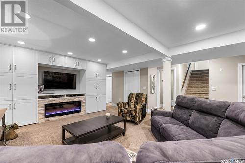 1326 Regal Crescent, Moose Jaw, SK - Indoor Photo Showing Living Room With Fireplace